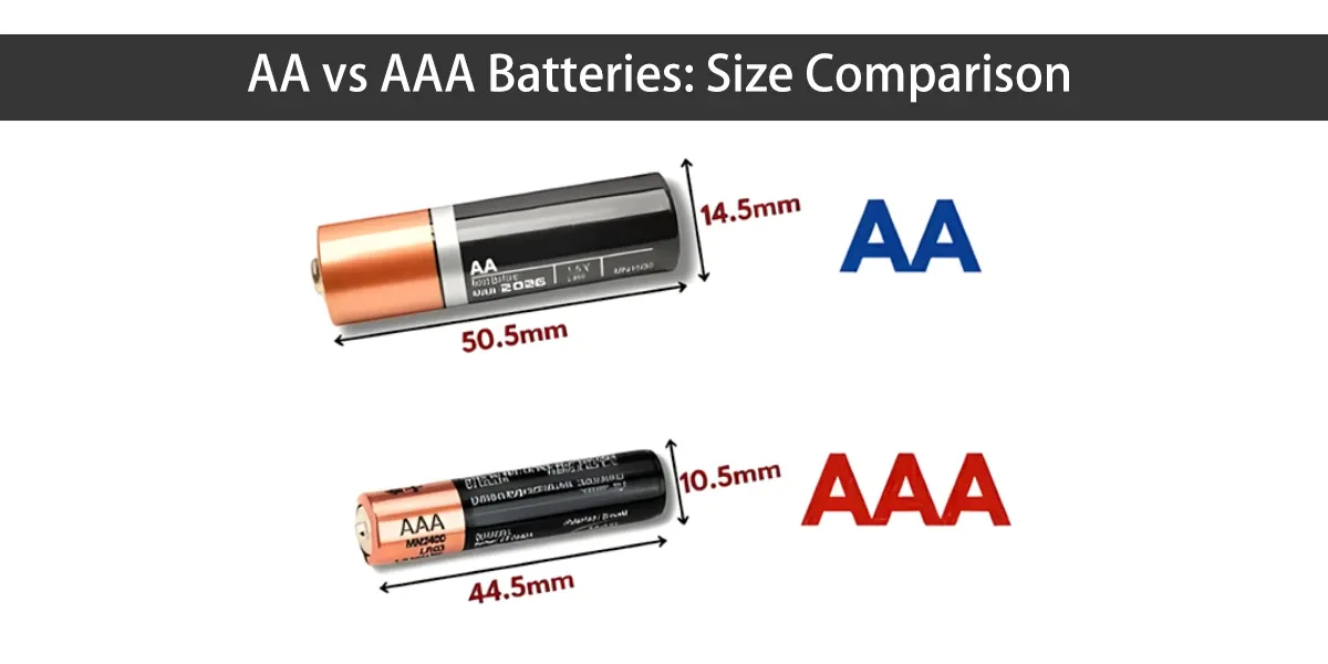 AA vs AAA size comparison