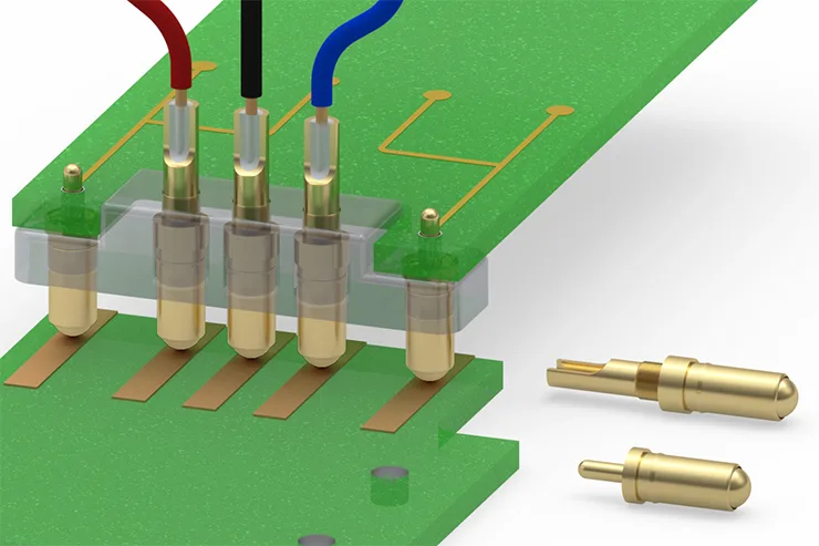 electrical contacts spring-loaded vs flat metal strips