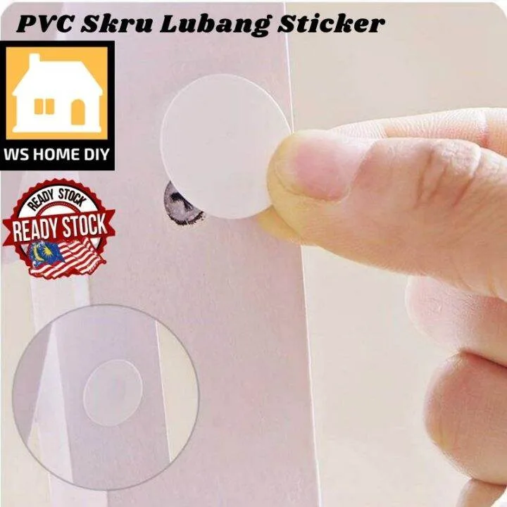 hidden screws under sticker