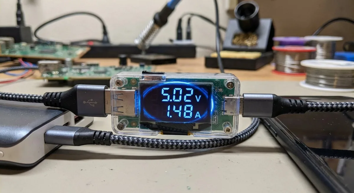 micro USB charging port