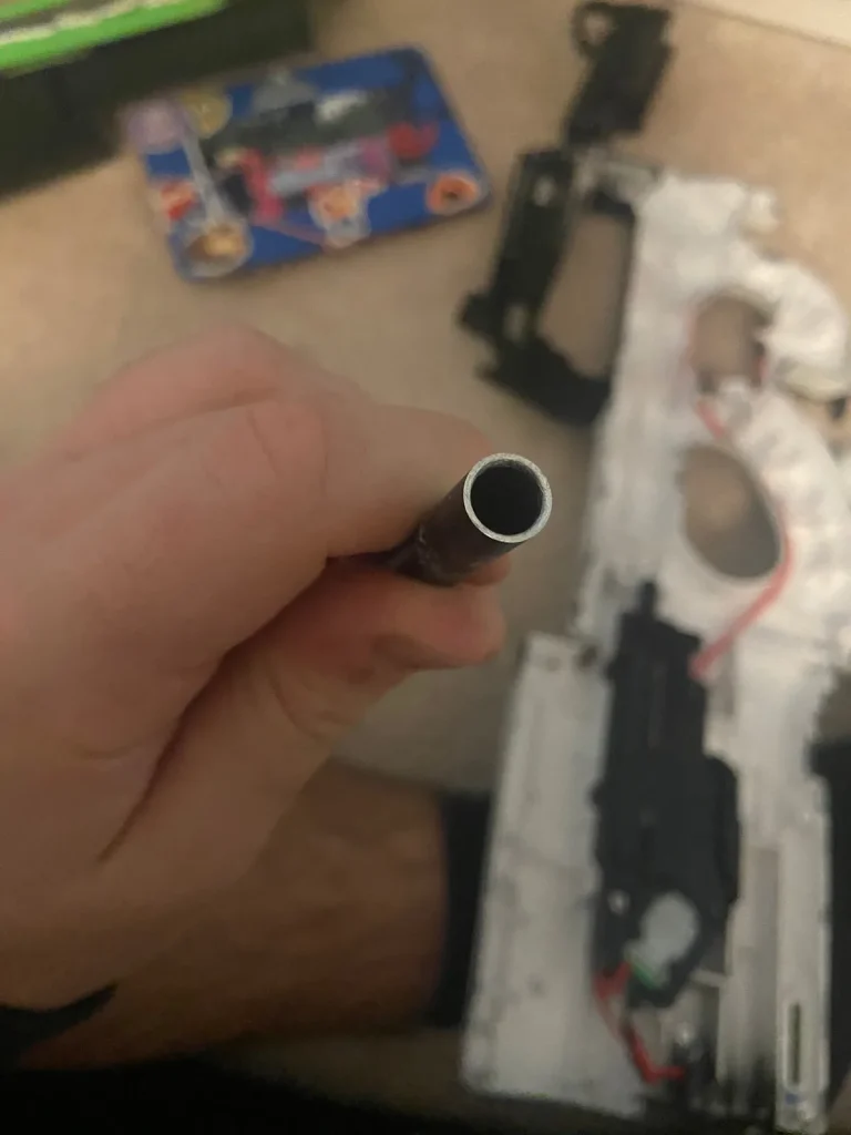 splatter ball gun barrel clogged